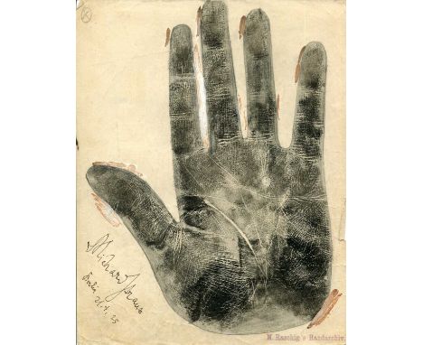 STRAUSS RICHARD: (1864-1949) German composer. A highly unusual signed hand-print, one page, 8vo (approximately 16.5 x 21 cm),