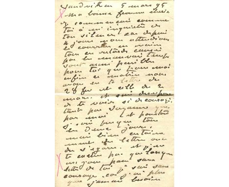 MONET CLAUDE: (1840-1926) French Impressionist painter. A very fine and lengthy A.L.S., Claude Monet, six pages, 8vo, Sandvik