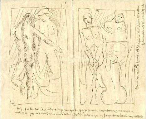 LAM WIFREDO: (1902-1982) Cuban artist. An important collection of five illustrated A.Ls.S., Wifredo (3), another with his ful