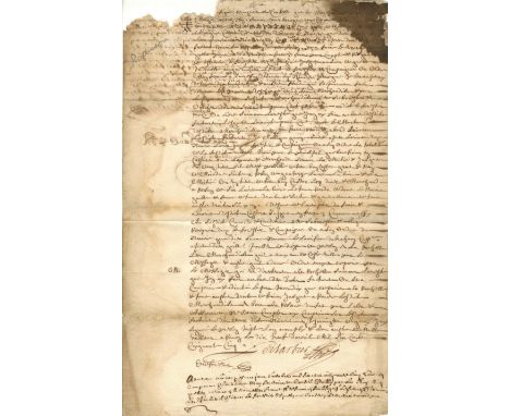 RADISSON PIERRE-ESPRIT: (1636/40-1710) French courer des bois and explorer in New France. A remarkable and extraordinarily ra