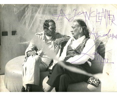 DALI SALVADOR: (1904-1989) Spanish Surrealist artist. A large and unusual signed and inscribed 9.5 x 7 photograph by Dali, th