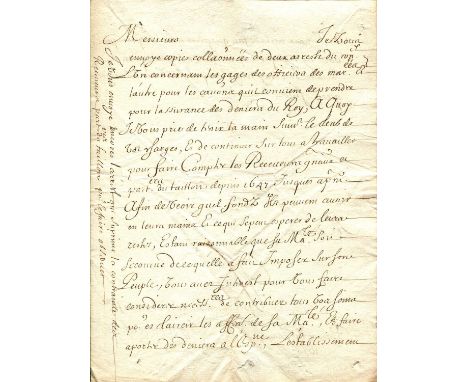 FOUQUET NICOLAS: (1615-1680) Marquis of Belle-Île and Vicount of Melun and Vaux. Fouquet was the Superintendent of Finances o