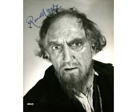 OLIVER!: Ron Moody (1924-2015) English actor. A good signed 8 x 10 photograph of Moody in a head and shoulders pose in costum