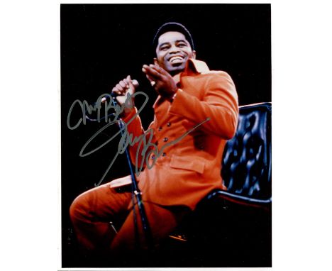 BROWN JAMES: (1933-2006) American musician. Signed colour 8 x 10 photograph, the image depicting the ‘Godfather of Soul’ seat