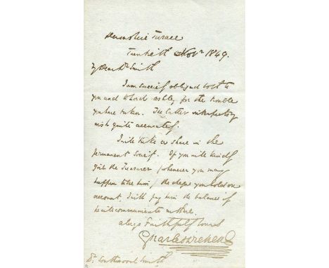DICKENS CHARLES: (1812-1870) English Novelist. A.L.S., Charles Dickens, with paraph, one page, 8vo, Devonshire Terrace, 20th 