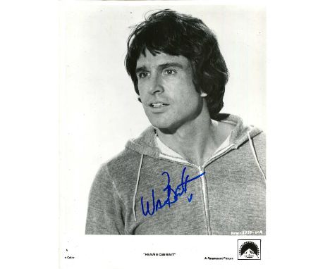 HEAVEN CAN WAIT: Warren Beatty (1937- ) American actor. Signed 8 x 10 photograph of Beatty in a head and shoulders pose in co