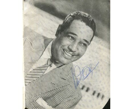 ELLINGTON DUKE: (1899-1974) American jazz composer and pianist. A vintage 4to printed souvenir programme for Duke Ellington a