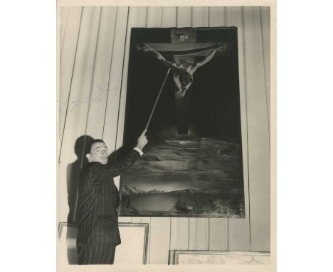 DALI SALVADOR: (1904-1989) Spanish surrealist artist. Signed 8 x 10 photograph of Dali standing in a three-quarter length pos
