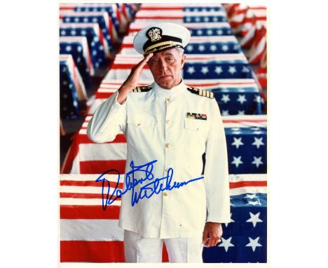 WAR FILMS: Selection of signed 8 x 10 photographs and slightly smaller (1) by various film actors and actresses, each of the 