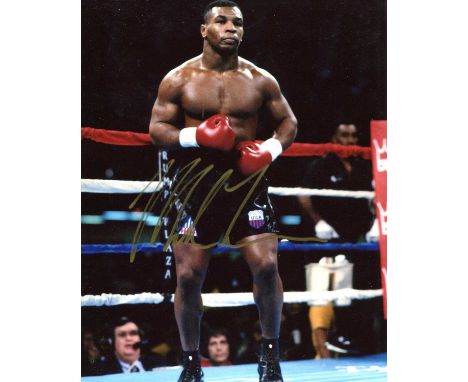 TYSON MIKE: (1966- ) American Boxer, Undisputed World Heavyweight Champion 1987-90. Signed colour 8 x 10 photograph of Tyson 