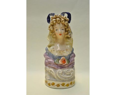 Bisque Glazed Porcelain, hand created, hand painted by Bolesaw Cybis. Early and Rare featuring a Premier, Lady Figurine with 