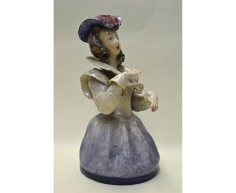 Bisque Glazed Porcelain, hand created, hand painted by Bolesaw Cybis. Early and Rare, featuring a Premier Figurine of a Lady 