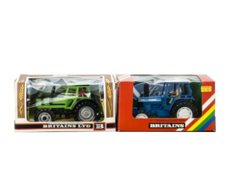 Britains 9526 Deutz DX 110 Tractor, 9523 Ford 7710 Tractor, in original boxes, E, boxes F-VG (2) 