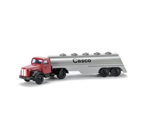 A Tekno 447/481 Scania Vabis Tanker 'Casco', Code 2/3 model, possibly made for Scania Casco Insurance as a promotional or giv