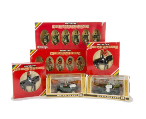 Britains New Metal sets 5391 US Army Band of Washington D.C. and The Bahamas Police Band, mint in boxes,  7239 and 7242 Gordo