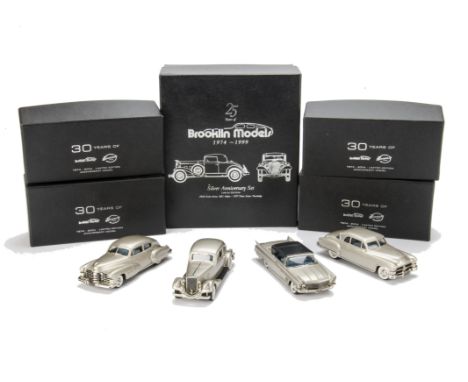 Brooklin Anniversary 1/43 White Metal Models, BRK.105x Cadillac Series 62 Sedanet, BRK.100x Pierce Arrow, BRK.110x Chrysler, 