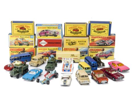 Matchbox Lesney 1-75 Series, Superfast & Other Diecast, including 58 BEA Coach, 71 Austin Water Tanker, 70 Thames Estate Car,