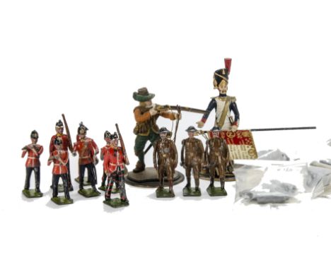 Charles Stadden series 77 ECW Musketeer and French Napoleonic standard bearer, VG, Rose and Stadden (2) 58mm figures, assembl