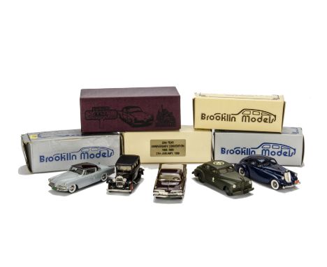Brooklin 1/43 White Metal Models, BRK.46x Chevrolet El Camino, BRK.1x Pierce Arrow, BRK.18x Packard Staff Car, No.5 Ford Mode