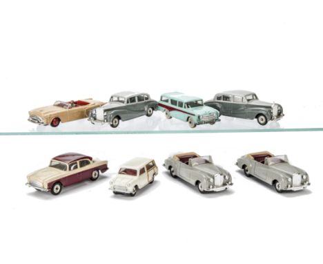 Dinky Toy Cars, 150 Rolls-Royce Silver Wraith (2), 194 Bentley S2 (2), 132 Packard, 165 Humber Hawk, 173 Nash Rambler, 197 Mo