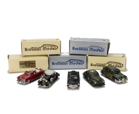 Brooklin 1/43 White Metal Models, BRK.18x Packard Staff Car, BRK.30x Dodge Royal Convertible, No.6 Packard Light 8, BRK.48x P