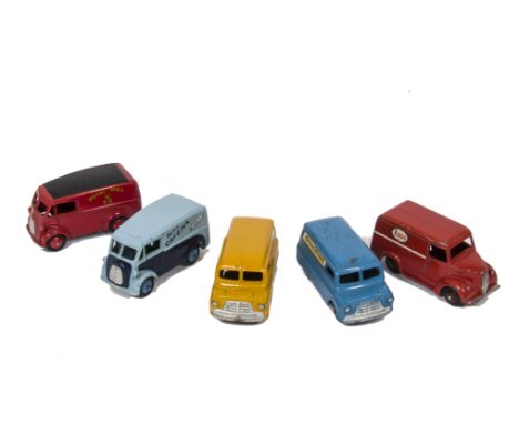 Dinky Toy Commercials, 465 Morris Van 'Capstan', 260 Royal Mail Van, 480 Bedford 'Kodak' Van, 450 Trojan Van 'Esso', 481 Bedf