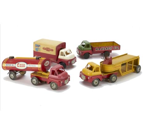 Wells-Brimtoy Bedford S-Type Trucks, Car Transporter, Haulage Truck, Esso Articulated Petrol Tanker, British Railways Van, P-