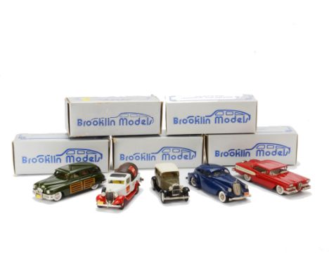 Brooklin 1/43 White Metal Models, BRK.22x Edsel Citation, BRK.1x Pierce Arrow, BRK.43x Packard Station Sedan, BRK.16x Dodge P