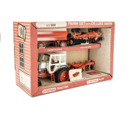 Ertl 1:16 J.I Case Farm Set With Deluxe Barn No.274 large scale diecast and pressed steel set comprising Case 2390 Steering T