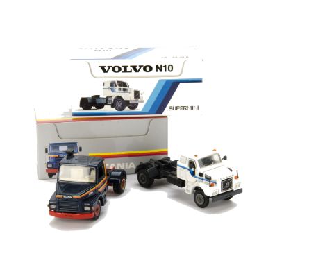 Arpra Supermini 1:50 Tractor Units, Volvo N10, Scania T112, in original boxes, E, boxes VG (2) 