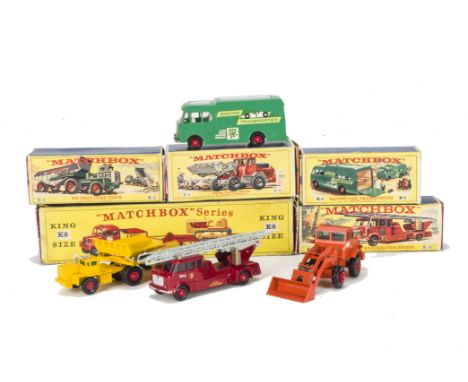 Matchbox King-Size & Major Pack Series, K-2 KW-Dart Dump Truck, K-8 Tractor & Transporter, K-15 Merryweather Fire Engine, K-3