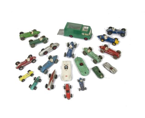 Dink Crescent and Matchbox Racing and Sports Cars, including 1950s  Dinky F1 (7), 23a Racing Car, 23e Speed of the wind, Merc