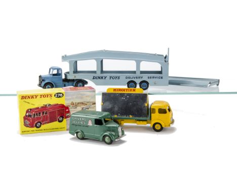A Dinky Toys 276 Airport Fire Tender, in original box, loose 982 Pullmore Car Transporter with Loading Ramp, 31c/452 'Chivers