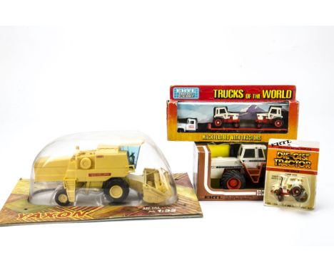Yaxon 1:32 Sperry New Holland Combine Harvester, Ertl 1:32 Case 4890 4-Wheel Drive Tractor, 1:64 Case 2590 Tractor, Truck of 