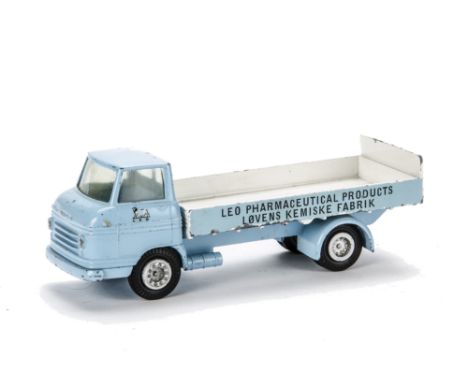 A Tekno 455 Volvo Express Truck 'Leo Pharmaceutical', light blue body, bare metal hubs, white bed, F-G 