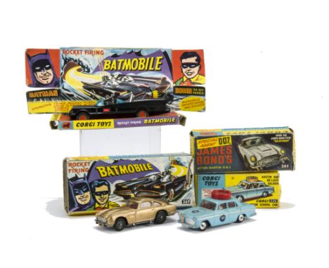 Corgi Film and Novelty Cars, 267 Batmobile with operating instructions, nine rockets (six on sprue), features leaflet, in ori