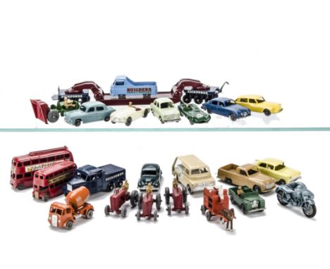 Matchbox Lesney 1-75 Series Vehicles, No.41 D-Type Jaguar, RN41, MW, No.46 Morris Minor, No.4 Tractor, GPW (3), No.66 Citroen