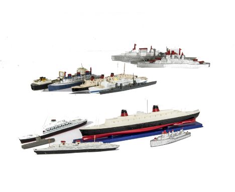 Diecast & White Metal Ships, including Mercury No.452 A.Doria, No.449 Enrico, No.461 R.Montecuccoli, Dinky Toys 870 Paquebot 