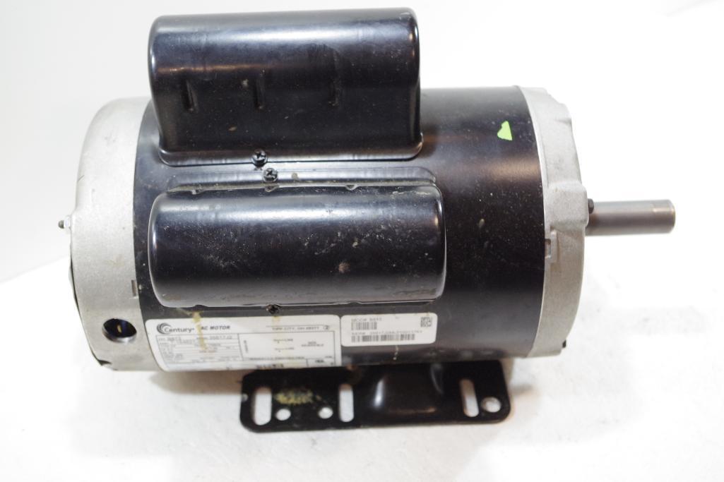 CENTURY AC Motor, 5 HP, 1 PH, 3450 RPM M/N B813