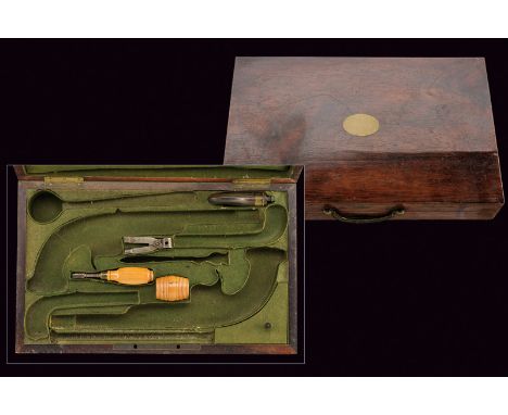 A case for a pair of pistols, dating: mid-19th Century, provenance: Europe, dating: mid-19th Century, provenance: Europe, Mad