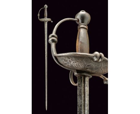 A wallon sword, dating: 17th Century, provenance: Northern Europe, dating: 17th Century, provenance: Northern Europe, Straigh