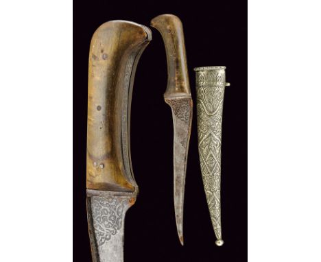 A pesh-kabz, dating: 19th Century, provenance: India, dating: 19th Century, provenance: India, Curved, single-edged blade wit