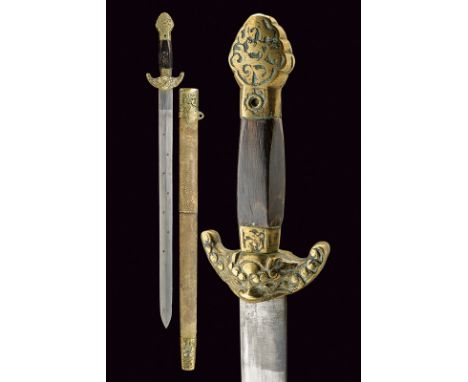 A small Jian (sword), dating: circa 1900, provenance: China, dating: circa 1900, provenance: China, Straight, double-edged bl