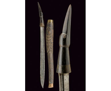 An interesting dagger, dating: circa 1900, provenance: Indonesia, dating: circa 1900, provenance: Indonesia, Strong, straight