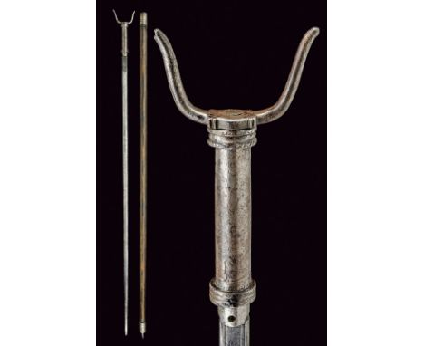 A very scarce arquebus fork with rapir blade, dating: 17th Century, provenance: Italy, dating: 17th Century, provenance: Ital