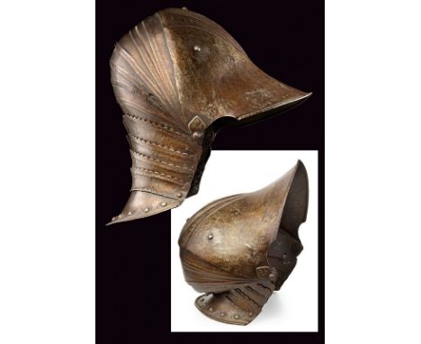 An interesting folding helmet, dating: 17th Century, provenance: Central Europe, dating: 17th Century, provenance: Central Eu