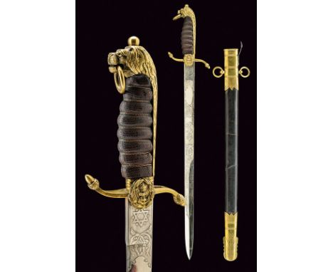 A 1891 model navy dagger, dating: circa 1900, provenance: England, dating: circa 1900, provenance: England, Straight, single-