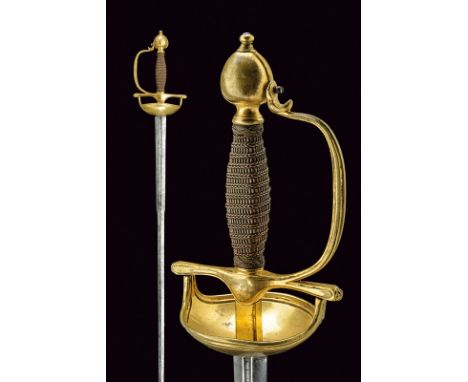 A small sword with 'Frantopino' blade, dating: last quarter of the 18th Century, provenance: Spain, dating: last quarter of t