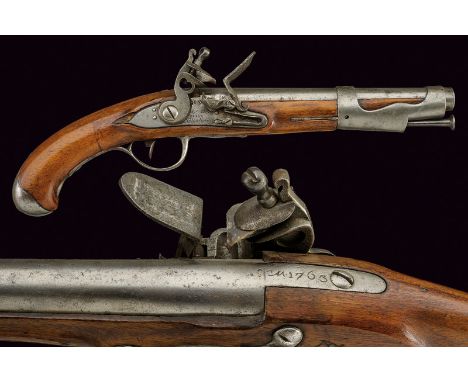 A 1763 model flintlock pistol, dating: late 18th Century, provenance: France, dating: late 18th Century, provenance: France, 