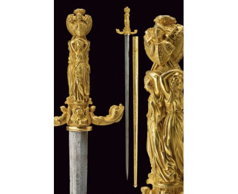 A presentation sword, dating: circa 1900, provenance: Europe, dating: circa 1900, provenance: Europe, Straight, double-edged 